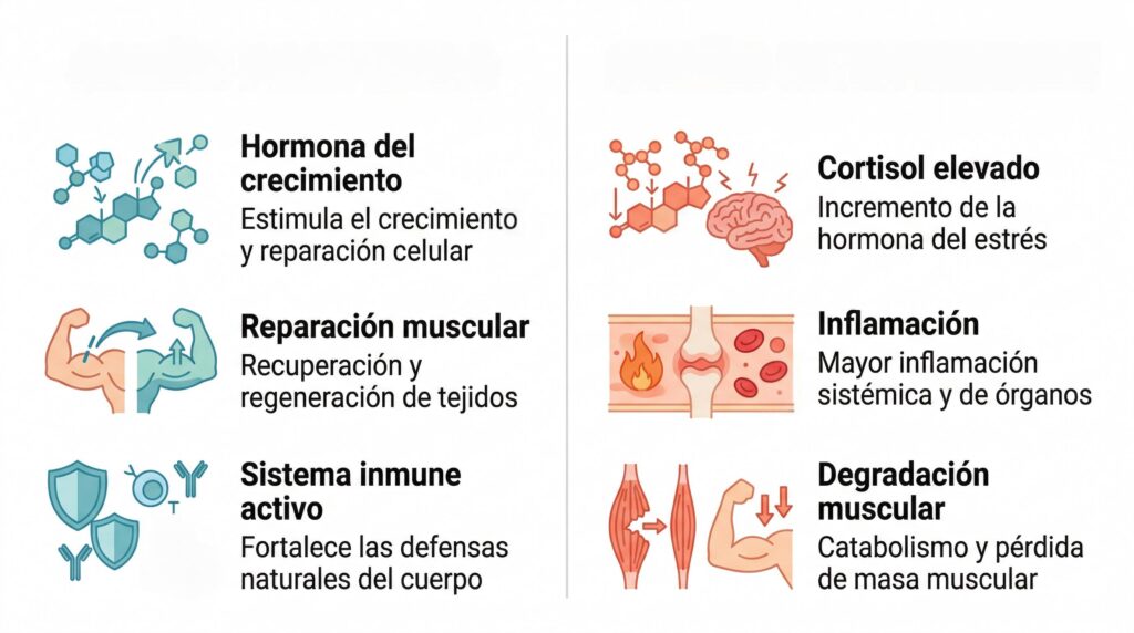 Relación entre sueño y recuperación física